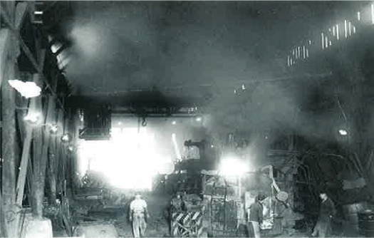 Steelmaking plant at the time